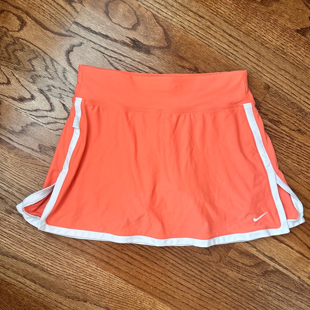 Nike Bright Orange Skirt with White Accents